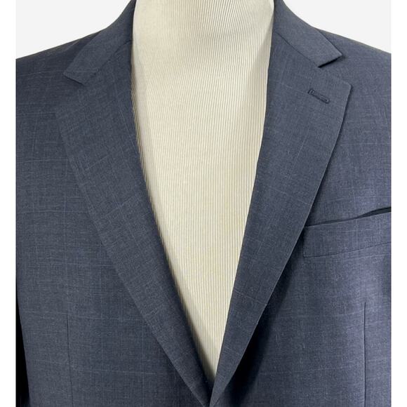 Lauren Ralph Lauren Men’s Wool Glen Plaid Blazer Gray Jacket 2 Button 42L - Picture 4 of 9